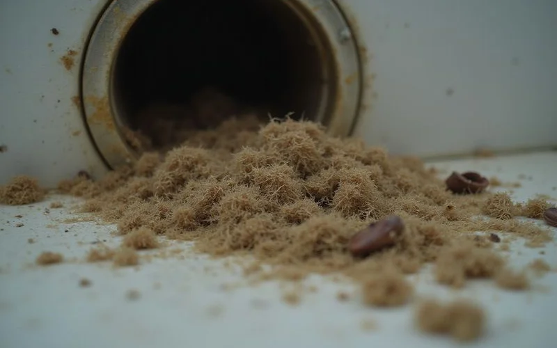 Hair and debris from a bathroom drain