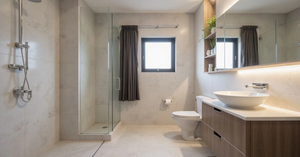 Renovated modern terrace-house bathroom